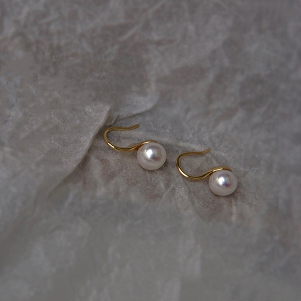 Elegant White Pearl Dangle Drop Earrings for Women,Pearl Earrings - Picture 2 of 4